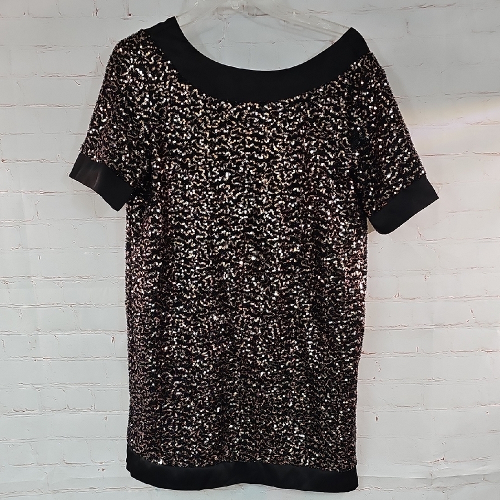 4/$20 SHEIN Elegant Black Satin Blouse